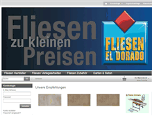Tablet Screenshot of fliesen-eldorado.de